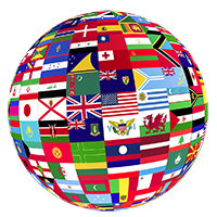 Flags of the World Globe